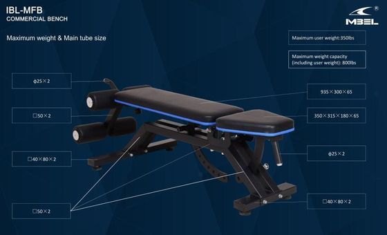 Порт погрузки IBL-MFB Сидеть вверх Упражнения Фитнес-машина Домашний тренажерный зал Фитнес-оборудование Услужная скамейка