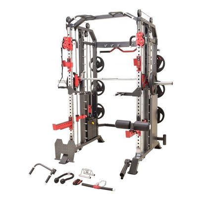 Тёмно-серое фитнес-оборудование Power Rack Multi Smith Machine для функционального тренера