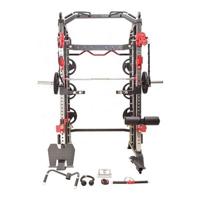 Тёмно-серое фитнес-оборудование Power Rack Multi Smith Machine для функционального тренера