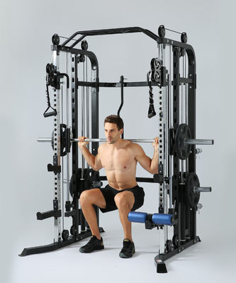Красный многофункциональный тренер Smith Machine для мужчин Домашнее и спортивное оборудование для тренировок