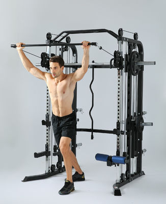 Красный многофункциональный тренер Smith Machine для мужчин Домашнее и спортивное оборудование для тренировок