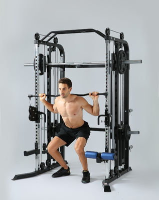 Красный многофункциональный тренер Smith Machine для мужчин Домашнее и спортивное оборудование для тренировок
