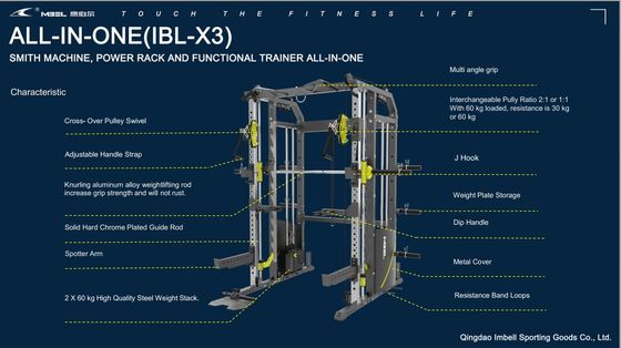 320 KGS Мультифункциональная Смит-машина Скуват-рекет для домашнего тренажера и фитнес-оборудования