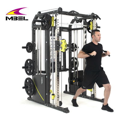 320 KGS Домашний тренажерный зал Многофункциональная силовая стойка Приседание стойка Смит машина 2035 * 1730 * 2130 мм