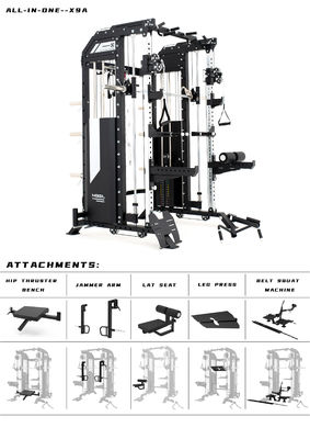 Светло-серый X9A Gym Fitness Equipment Smith Machine, предназначенный для мужского фитнеса